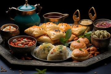 Arrival of Ramadan. Indulge in Exquisite Oriental Sweets and Preparation of Festive Dishes