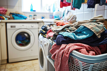 washing machine in the laundry