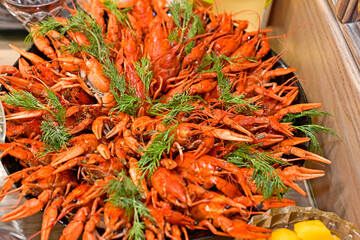Crayfish is an appetizer made from whole boiled crayfish with or without additional ingredients.