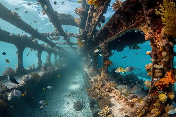 An underwater photography exhibition showcasing marine life and coral reefs