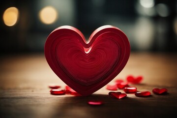 Fototapeta premium A Stylish Affection Love-Shaped Realism by Generative AI