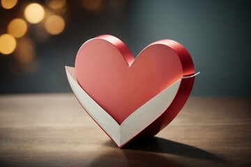 Fototapeta premium A Stylish Affection Love-Shaped Realism by Generative AI