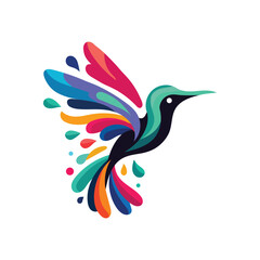 Obraz premium colorful bird logo