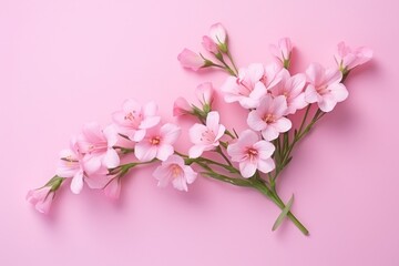  a bunch of pink flowers on a pink background with a place for a text or an image of a bouquet of pink flowers on a pink background with space for text.