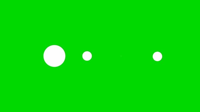 4 point flashing preloader animation. Ellipsis. Waiting process. 4K video recording with green background, Website loader. Animation of white loading progress icon for web UI design
