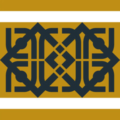 Modern Eastern Charm: Bold Black Vector Design with Clean Lines, Curvy Decorations, and Antique Patterns. A Fusion of Islamic and Asian Influences, Ideal for Decorative and Luxury Concepts