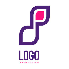 Modern Corporate Identity: Minimalist Alphabet Logo Design with Bold Curvy Letters, Geometric Shapes, and a Creative Concept for a Feminine Business Brand