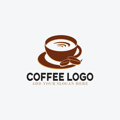 coffee shop logo design vector