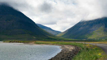 road to Icelandic fjords