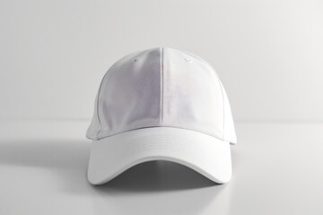 photo of a white cap on a white background