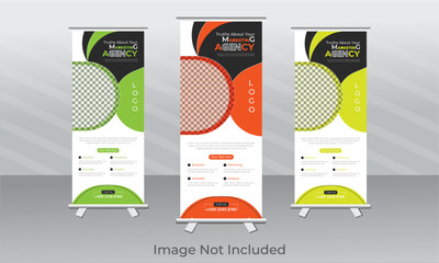 Corporate business roll-up banner design template