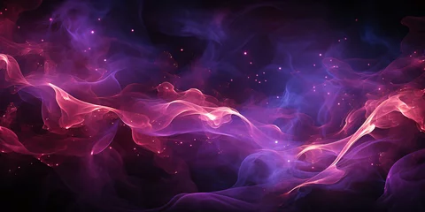 Foto op Canvas purple fire power against black background © bmf-foto.de