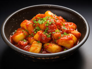 Patatas bravas con salsa picante de tomate