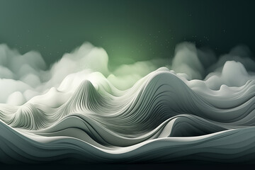 Beautiful futuristic abstract background for your presentation. Textured wall in light dark green tones. AI generated.
