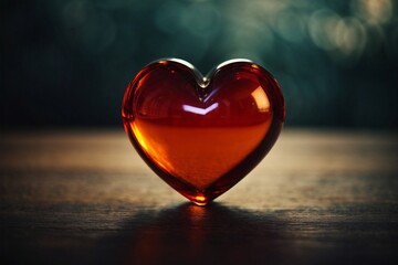 Fototapeta premium Realistic Heart Elegance for Valentine's Day by Generative AI