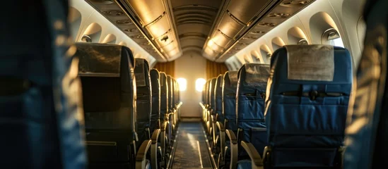 Foto op Canvas Back of the plane's cabin © TheWaterMeloonProjec