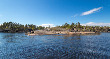 The coast of Lake Ladoga