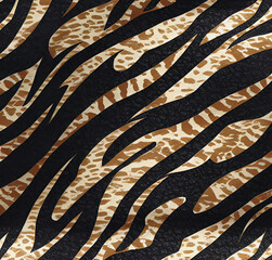 Tiger skin texture. Animal background. Natural pattern design, elegant backdrop