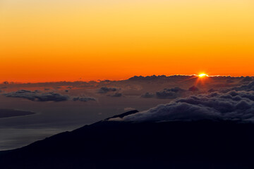 Magnificent sunset at Haleakala in Maui