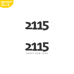 Creative Happy New Year 2115 Logo Design