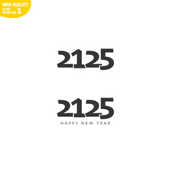 Creative Happy New Year 2125 Logo Design