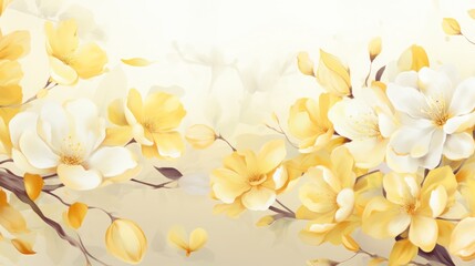 Pastel yellow background, copy space, 16:9