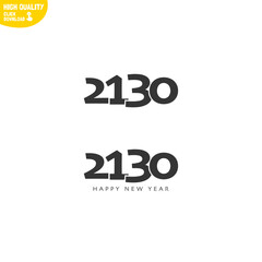 Creative Happy New Year 2130 Logo Design