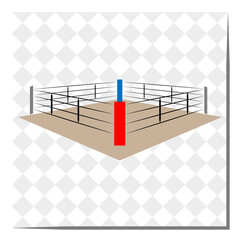 Icon, illustration of a boxing ring in a minimalist style.
