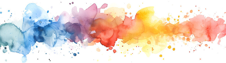 A vibrant explosion of abstract watercolor, capturing the pure joy and creativity of a child's art