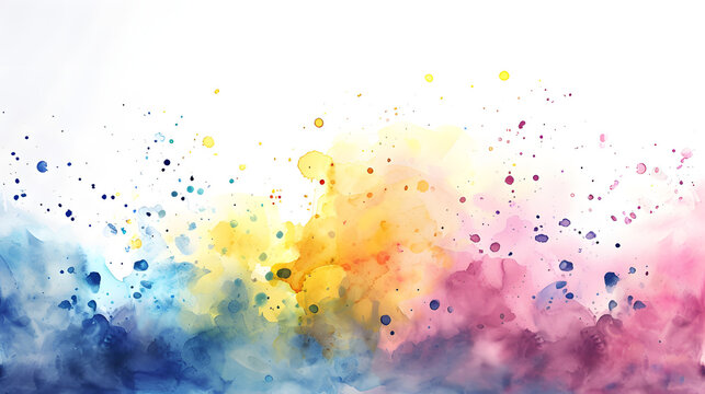 An abstract painting of vibrant colorfulness creates a dreamy sky of art