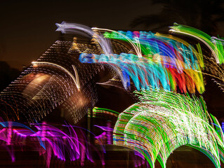 ICM Edition. Neon Kaleidoscope in Motion