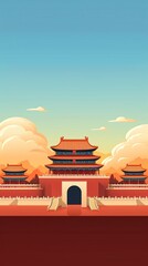 Naklejka premium The Meridian Gate of the Forbidden City