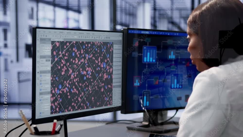 Aufkleber girl using artificial intelligence data security