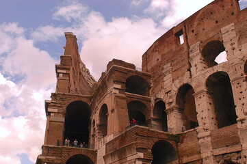 Roman colosseum side detail
