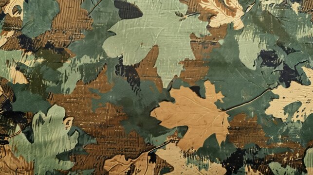 Maple leaf camouflage pattern.