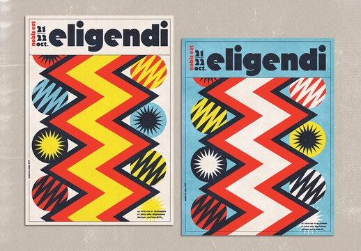 Postmodern Swiss Style Poster Design Layout