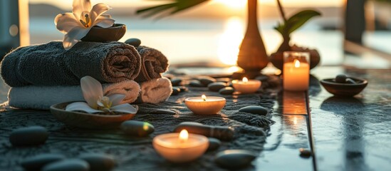 Luxury spa offers wellness services for body and mind health, including massages, facials, and...