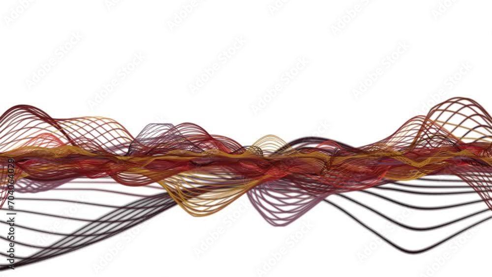 Aufkleber fantastic video animation with particle wave object in slow motion and space for text, 4096x2304 loo