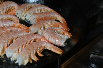 pan fried shrimp, cooking king prawn tails 