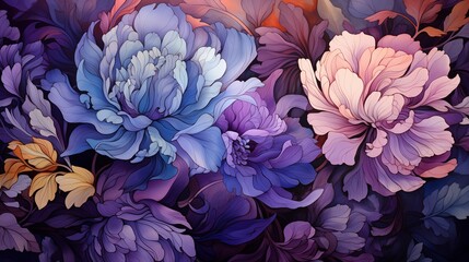 Abstract flowers wallpaper. 