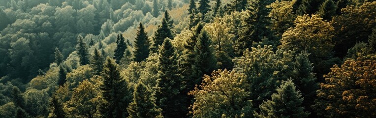 Fototapeta na wymiar Aerial view of a forest