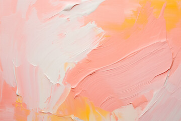 Color of the year 2024. Peach Fuzz. Acrylic Painting Background with Oil Brush