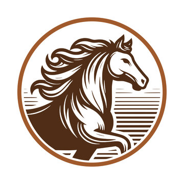 horse logo - simple and elegant on transparent background (artwork 1)