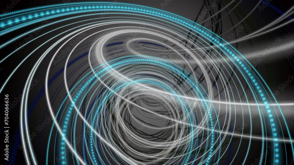 Aufkleber futuristic video animation with stripe wave object in slow motion, 4096x2304 loop 4k