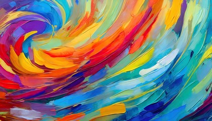 vibrantly painted brushstrokes create a luxury colorful abstract swirl design