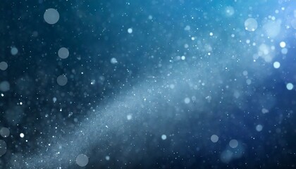 Fototapeta na wymiar slow elegant particle flow gentle stream of blue dust magical snowfall creative soft bokeh abstract ultra wide background 3d rendering