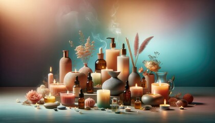 Spa Serenity: Elegant Aromatherapy and Skincare Arrangement