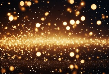 Obraz na płótnie Canvas Abstract festive dark and gold background with fireworks glitter and bokeh Holidays celebration