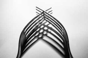 Fork isolated in selective focus in artistic and creative photography