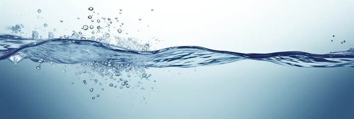 Fototapeta premium Splash of water wave, blue. Abstract banner background water waves. Abstract nature concept banner for beauty spa, drinking water advertising. Use for abstract, wallpaper, poster. Copy Space.